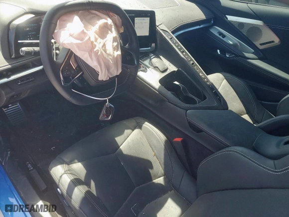 2025 Chevrolet Corvette 2LT with VIN 1G1YB3D40S5104689, listed as a Copart auction lot 49962765 with 5,744 mi miles and Salvage Title. Bid and sale history available at carsss.com. Image 8.