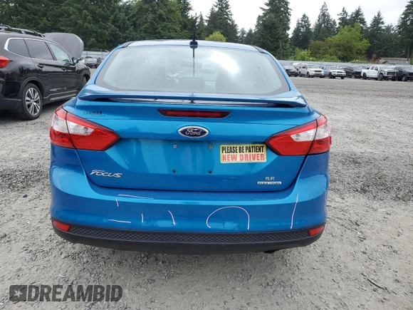 2013 Ford Focus SE with VIN 1FADP3F25DL295338, listed as a Copart auction lot 60225485 with 82,979 mi miles and Salvage title. Bid and sale history available at DreamBid. Image 6.