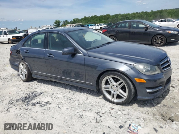 2014 Mercedes-Benz C-Class C 250 Sport with VIN WDDGF4HB8EA955632, listed as a Copart auction lot 53221674 with 153,924 mi miles and Salvage Title. Bid and sale history available at carsss.com. Image 4.