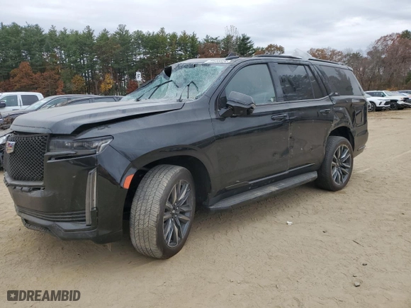 2023 Cadillac Escalade 4WD Sport with VIN 1GYS4EKL0PR390745, listed as a Copart auction lot 77533504 with 0 mi miles and Salvage Title. Bid and sale history available at carsss.com. Image 1.