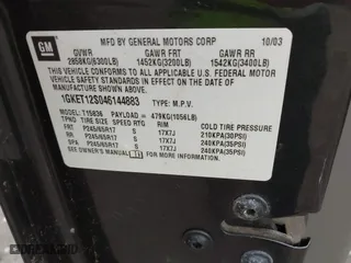 2004 GMC Envoy XUV SLT with VIN 1GKET12S046144883, listed as a IAAI auction lot 41708807 with 269,087 mi miles. Bid and sale history available at carsss.com. Image 9.