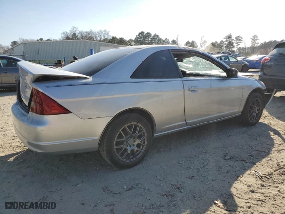 2002 Honda Civic LX with VIN 1HGEM21502L062792, listed as a Copart auction lot 48700715 with 190,713 mi miles and Salvage Title. Bid and sale history available at carsss.com. Image 3.