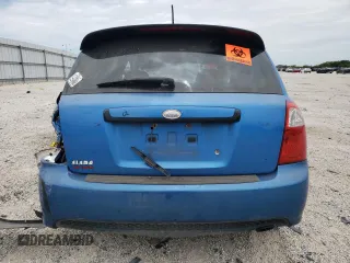 2007 Kia Spectra with VIN KNAFE161175009169, listed as a Copart auction lot 63839804 with 190,088 mi miles and Salvage Title. Bid and sale history available at carsss.com. Image 6.