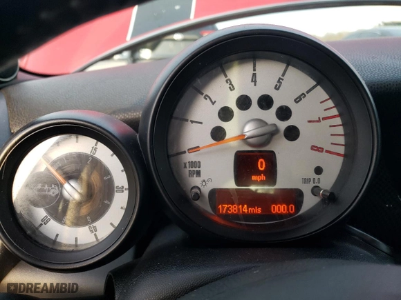 2012 MINI Cooper Convertible S with VIN WMWZP3C5XCT249983, listed as a Copart auction lot 42973745 with 173,814 mi miles and Salvage Title. Bid and sale history available at carsss.com. Image 9.