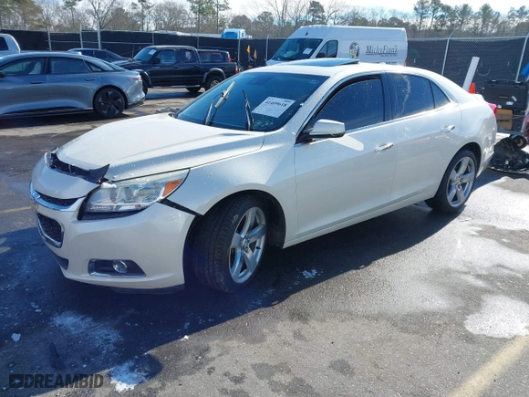 2014 Chevrolet Malibu LTZ with VIN 1G11J5SXXEF114531, listed as a IAAI auction lot 41409618 with 153,040 mi miles. Bid and sale history available at carsss.com. Image 2.