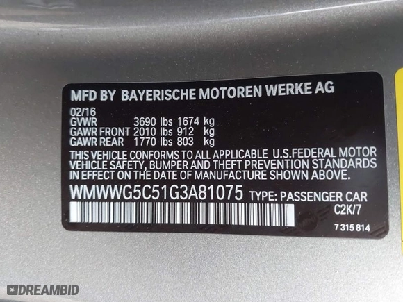 2016 MINI Cooper Convertible with VIN WMWWG5C51G3A81075, listed as a IAAI auction lot 41681717 with 54,956 mi miles. Bid and sale history available at carsss.com. Image 9.