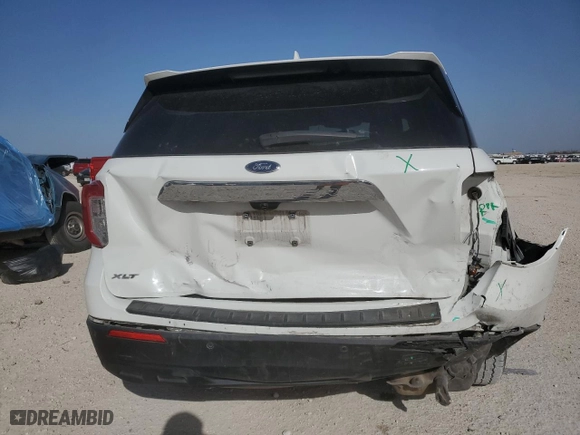 2022 Ford Explorer XLT with VIN 1FMSK7DH3NGA20037, listed as a Copart auction lot 48240885 with 78,057 mi miles and Salvage Title. Bid and sale history available at carsss.com. Image 6.