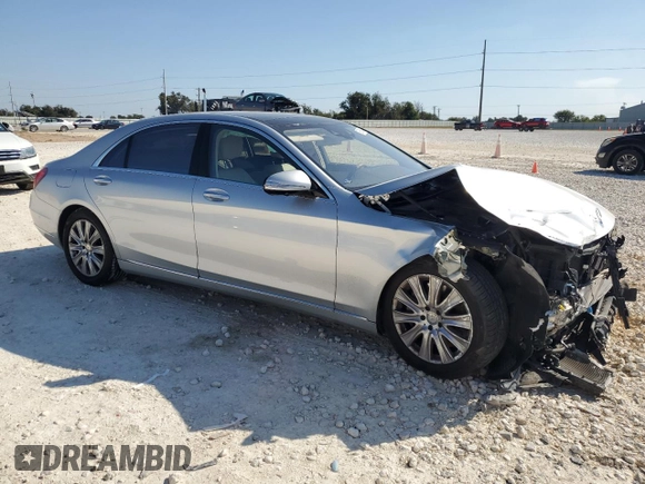 2015 Mercedes-Benz S-Class S 550 with VIN WDDUG8CB2FA097204, listed as a Copart auction lot 79836164 with 53,185 mi miles and Salvage Title. Bid and sale history available at carsss.com. Image 4.