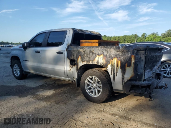 2021 Chevrolet Silverado 1500 Work Truck with VIN 1GCUYAEF1MZ189238, listed as a Copart auction lot 62217434 with Not Provided miles and Salvage Title. Bid and sale history available at DreamBid. Image 2.