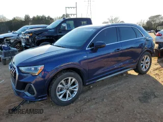 2021 Audi Q3 S line Premium with VIN WA1DECF35M1067080, listed as a Copart auction lot 41734575 with 129,837 mi miles and Salvage Title. Bid and sale history available at carsss.com. Image 1.