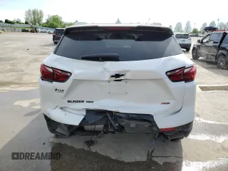 2021 Chevrolet Blazer RS with VIN 3GNKBKRS3MS548714, listed as a Copart auction lot 55111335 with 49,938 mi miles and Salvage title. Bid and sale history available at DreamBid. Image 6.