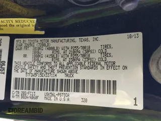 2014 Toyota Tundra 4WD Truck SR5 with VIN 5TFDW5F15EX337114, listed as a IAAI auction lot 41734727 with 209,163 mi miles. Bid and sale history available at carsss.com. Image 9.
