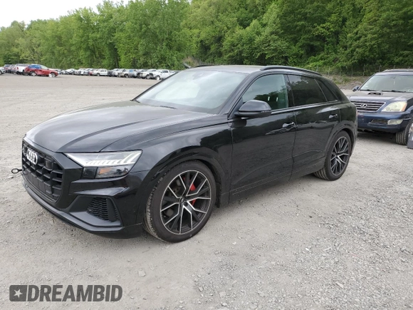 2020 Audi Q8 Prestige z VIN WA1FVAF14LD025847, wystawiony jako Copart lot #52890625 z przebiegiem 52 416 mil mil oraz Szkoda całkowita • Salvage title. Historia ofert i sprzedaży dostępna na DreamBid. Obrazek 1.