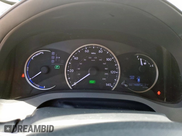 2014 Lexus CT 200h with VIN JTHKD5BH3E2189525, listed as a Copart auction lot 62602215 with 190,087 mi miles and Salvage title. Bid and sale history available at DreamBid. Image 9.
