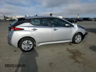 2023 Nissan LEAF S with VIN 1N4AZ1BV8PC556452, listed as a Copart auction lot 52210085 with 12,587 mi miles and Salvage Title. Bid and sale history available at DreamBid. Image 3.