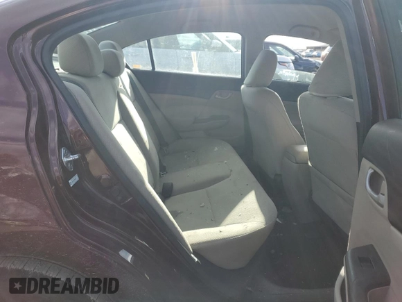 2013 Honda Civic LX with VIN 19XFB2F51DE053242, listed as a Copart auction lot 45989055 with 96,441 mi miles and Salvage title. Bid and sale history available at DreamBid. Image 10.