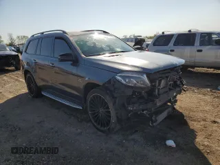 2019 Mercedes-Benz GLS 63 AMG with VIN 4JGDF7FE9KB240923, listed as a Copart auction lot 73303234 with 50,454 mi miles and Salvage title. Bid and sale history available at DreamBid. Image 4.