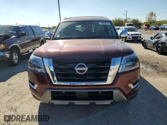 2023 Nissan Armada Platinum z VIN JN8AY2DB8P9830319, wystawiony jako Copart lot #76364214 z przebiegiem 39 534 mil mil oraz Szkoda całkowita • Salvage title. Historia ofert i sprzedaży dostępna na DreamBid. Obrazek 5.