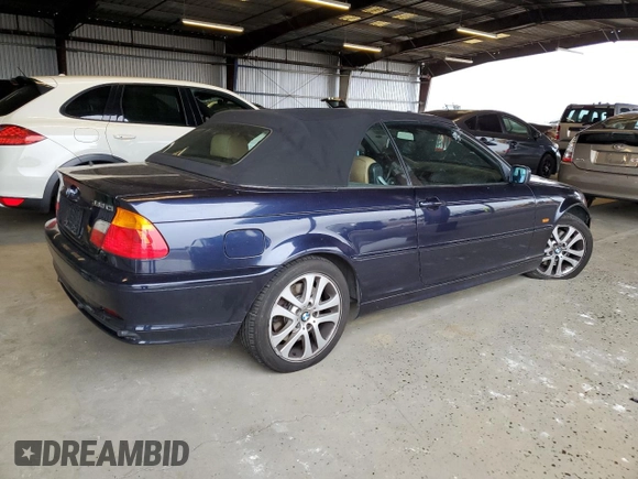 2003 BMW 3 Series 330Ci with VIN WBABS534X3JU96029, listed as a Copart auction lot 81632324 with 120,614 mi miles and Salvage Title. Bid and sale history available at carsss.com. Image 3.