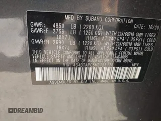 2021 Subaru Outback Touring с VIN 4S4BTAPC5M3125176, выставлен на аукционе IAAI как лот 42729316 с пробегом 70 267 миль миль и . История ставок и продаж доступна на DreamBid. Изображение 9.
