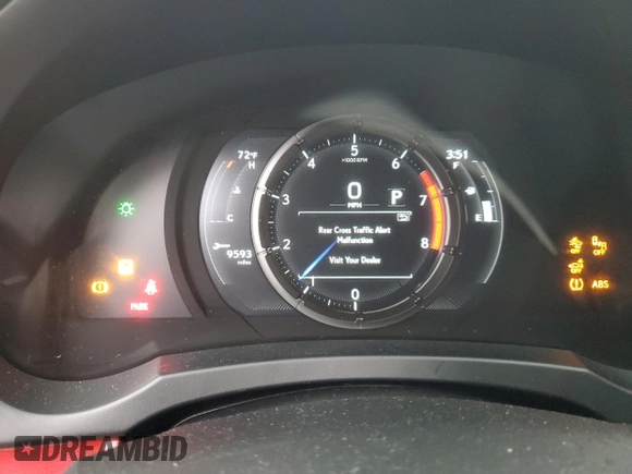 2024 Lexus IS 350 F Sport with VIN JTHGZ1B2XR5073688, listed as a Copart auction lot 56994845 with 9,593 mi miles and Salvage title. Bid and sale history available at DreamBid. Image 9.
