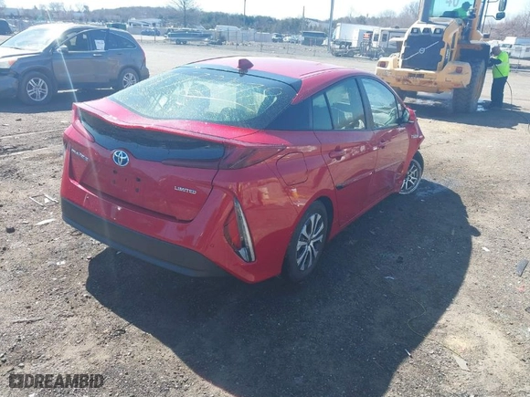 2021 Toyota Prius Prime LE with VIN JTDKAMFPXM3169626, listed as a IAAI auction lot 41772478 with 38,793 mi miles. Bid and sale history available at carsss.com. Image 4.