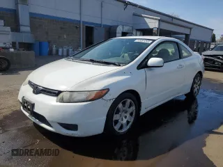 2007 Honda Civic Cpe LX with VIN 2HGFG12687H542662, listed as a Copart auction lot 53691345 with 164,986 mi miles and Salvage Title. Bid and sale history available at carsss.com. Image 1.