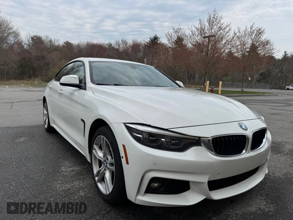2019 BMW 4 Series 440i xDrive with VIN WBA4J7C54KBM74665, listed as a Copart auction lot 54988385 with 75,103 mi miles and Clean Title. Bid and sale history available at carsss.com. Image 1.