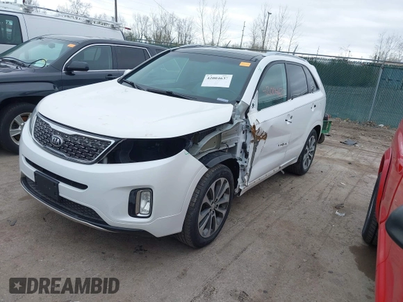 2014 Kia Sorento SX with VIN 5XYKWDA7XEG489258, listed as a IAAI auction lot 42004637 with 95,904 mi miles. Bid and sale history available at carsss.com. Image 18.