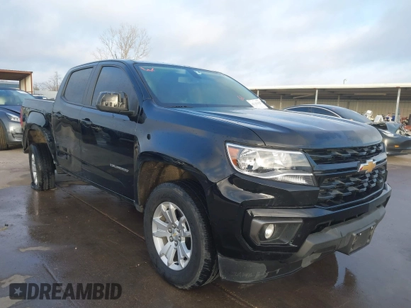 2021 Chevrolet Colorado 2WD LT with VIN 1GCGSCEN4M1239033, listed as a IAAI auction lot 41767927 with 46,641 mi miles and . Bid and sale history available at DreamBid. Image 1.