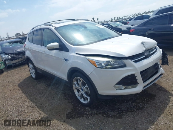 2013 Ford Escape Titanium with VIN 1FMCU0J96DUC24768, listed as a IAAI auction lot 42024198 with 93,080 mi miles. Bid and sale history available at carsss.com. Image 1.