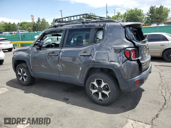 2020 Jeep Renegade Trailhawk with VIN ZACNJBC18LPL42780, listed as a Copart auction lot 63913855 with 54,343 mi miles and Salvage title. Bid and sale history available at DreamBid. Image 2.