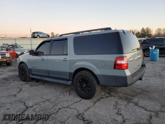 2007 Ford Expedition Max XLT with VIN 1FMFK16587LA37671, listed as a Copart auction lot 87729795 with 143,723 mi miles and Salvage title. Bid and sale history available at DreamBid. Image 2.