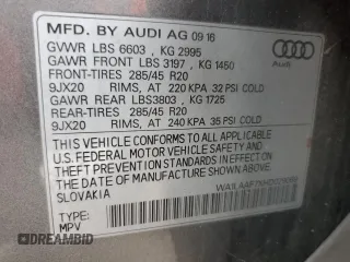 2017 Audi Q7 Premium Plus с VIN WA1LAAF7XHD029069, выставлен на аукционе Copart как лот 62902435 с пробегом 112 757 миль миль и Чистый • Clean title. История ставок и продаж доступна на DreamBid. Изображение 12.