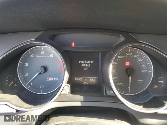 2009 Audi S5 z VIN WAURV78T29A038995, wystawiony jako Copart lot #53546695 z przebiegiem 120 903 mil mil oraz Szkoda całkowita • Salvage title. Historia ofert i sprzedaży dostępna na DreamBid. Obrazek 9.