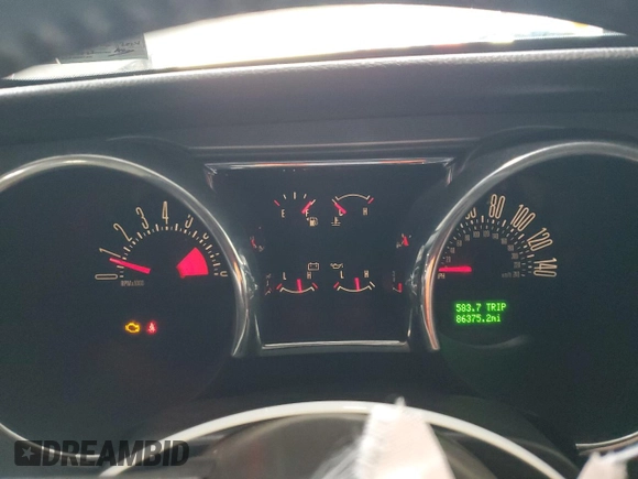 2006 Ford Mustang GT Deluxe with VIN 1ZVFT82H965145372, listed as a Copart auction lot 53283605 with 86,375 mi miles and Salvage Title. Bid and sale history available at carsss.com. Image 9.