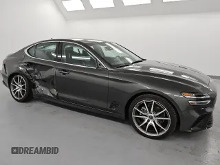 2023 Genesis G70 2.0T with VIN KMTG34TA9PU128257, listed as a Copart auction lot 75609134 with 21,969 mi miles and Salvage Title. Bid and sale history available at carsss.com. Image 4.