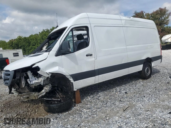 2021 Mercedes-Benz Sprinter Cargo with VIN W1W40CHY1MT054509, listed as a Copart auction lot 67326124 with Not Provided miles and Salvage Title. Bid and sale history available at carsss.com. Image 1.