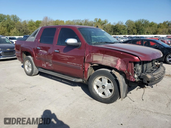 2008 Chevrolet Avalanche LTZ with VIN 3GNFK12398G141598, listed as a Copart auction lot 74060954 with 191,602 mi miles and Salvage Title. Bid and sale history available at carsss.com. Image 4.