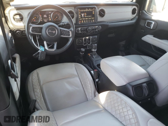 2021 Jeep Wrangler Unlimited Sahara High Altitude with VIN 1C4HJXEG6MW755185, listed as a Copart auction lot 83619754 with 36,330 mi miles and Salvage title. Bid and sale history available at DreamBid. Image 8.