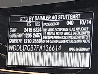 2015 Mercedes-Benz CLS-Class CLS 63 AMG S-Model with VIN WDDLJ7GB7FA136614, listed as a IAAI auction lot 41652730 with 112,111 mi miles. Bid and sale history available at carsss.com. Image 9.