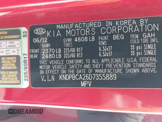 2013 Kia Sportage LX with VIN KNDPBCA26D7355889, listed as a IAAI auction lot 42054415 with 136,859 mi miles and . Bid and sale history available at carsss.com. Image 9.