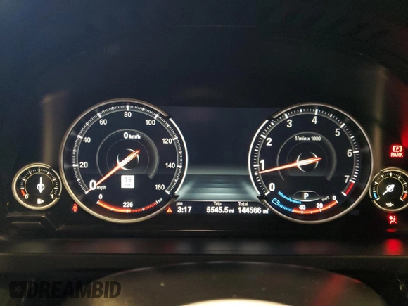 2014 BMW 7 Series ALPINA B7 xDrive with VIN WBAYF8C53ED652566, listed as a Copart auction lot 61177235 with 144,566 mi miles and Salvage title. Bid and sale history available at DreamBid. Image 9.
