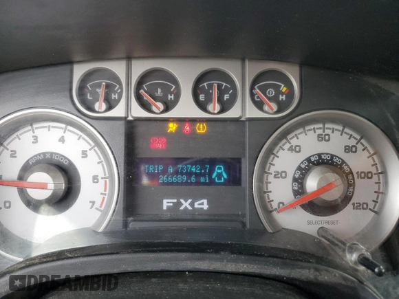 2009 Ford F-150 XL with VIN 1FTPW14V79FA70128, listed as a Copart auction lot 58830945 with 266,689 mi miles and Salvage title. Bid and sale history available at DreamBid. Image 9.