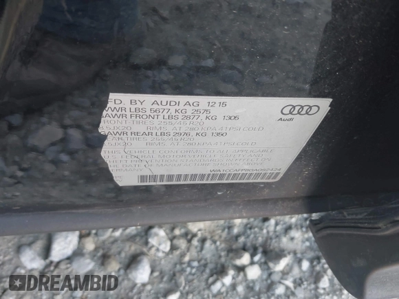 2016 Audi SQ5 Premium Plus с VIN WA1CCAFP8GA092424, выставлен на аукционе IAAI как лот 42066537 с пробегом 113 486 миль миль и . История ставок и продаж доступна на DreamBid. Изображение 9.