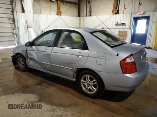 2005 Kia Spectra LX with VIN KNAFE121955160165, listed as a Copart auction lot 74695764 with 160,670 mi miles and Salvage Title. Bid and sale history available at carsss.com. Image 2.
