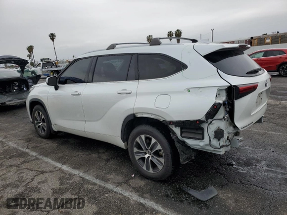 2022 Toyota Highlander Hybrid XLE z VIN 5TDHBRCH8NS538890, wystawiony jako Copart lot #48402615 z przebiegiem 48 225 mil mil oraz Szkoda całkowita • Salvage title. Historia ofert i sprzedaży dostępna na DreamBid. Obrazek 2.