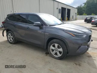 2021 Toyota Highlander L with VIN 5TDCZRAH4MS534715, listed as a Copart auction lot 56737705 with 53,541 mi miles and Salvage title. Bid and sale history available at DreamBid. Image 4.