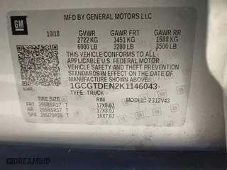 2019 Chevrolet Colorado 4WD Z71 with VIN 1GCGTDEN2K1146043, listed as a IAAI auction lot 41712002 with 84,034 mi miles. Bid and sale history available at carsss.com. Image 9.