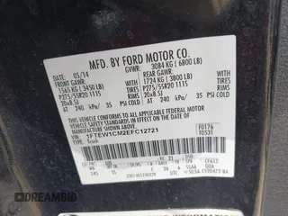 2014 Ford F-150 XL with VIN 1FTEW1CM2EFC12721, listed as a IAAI auction lot 39868316 with 272,351 mi miles. Bid and sale history available at carsss.com. Image 9.